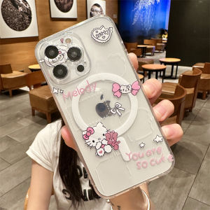 Magsafe Magnetic Cute Cartoon Hello Kitty Shockproof Phone Cases for iPhone 16ProMax 15ProMax 14ProMax 13ProMax 12ProMax Phone Cover for iPhone 16 15 Plus 14 12 11 13 Phone Case for iPhone 16Pro 15Pro 14Pro 13Pro 12Pro