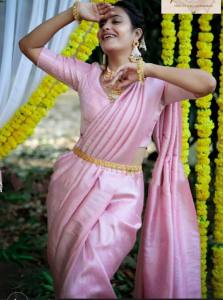 [Pre Order]Soft Lichi Silk Saree (Normal / Ready To Wear) ~ Delivery Lead Time : 10 days