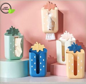 Wall-mounted Household Living Room Free Punching Upside Down Kitchen Bedroom Toilet Storage Wallpaper Tissue Box