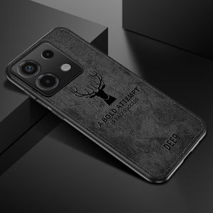 ​​​​​​​3D Deer Pattern Fabric Cloth Casing For Xiaomi Redmi Note 13 4G Note13 Pro Plus 13Pro 13ProPlus 5G 2024 Phone Case TPU Soft Frame Protector Fundas Back Cover