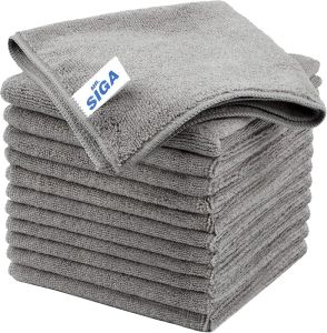 MR.SIGA Microfiber Cleaning Cloth 12 Pieces Size :12.6 Inch x 12.6 Inch