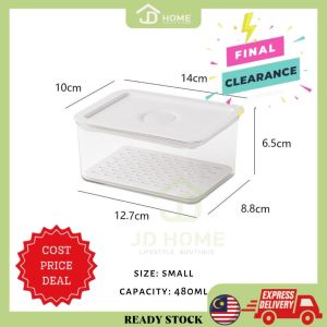 JD Home 🇲🇾 [Ready Stock] ❤ Stackable Food Storage Airtight Container Food Container Fridge Storage Kitchen Organizer / 透明密封保鲜盒