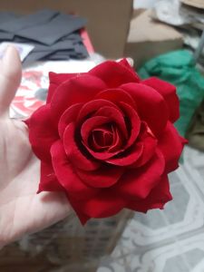 (Hoa Giả)Túi 10 đầu hoa hồng vải kích thước 9cm