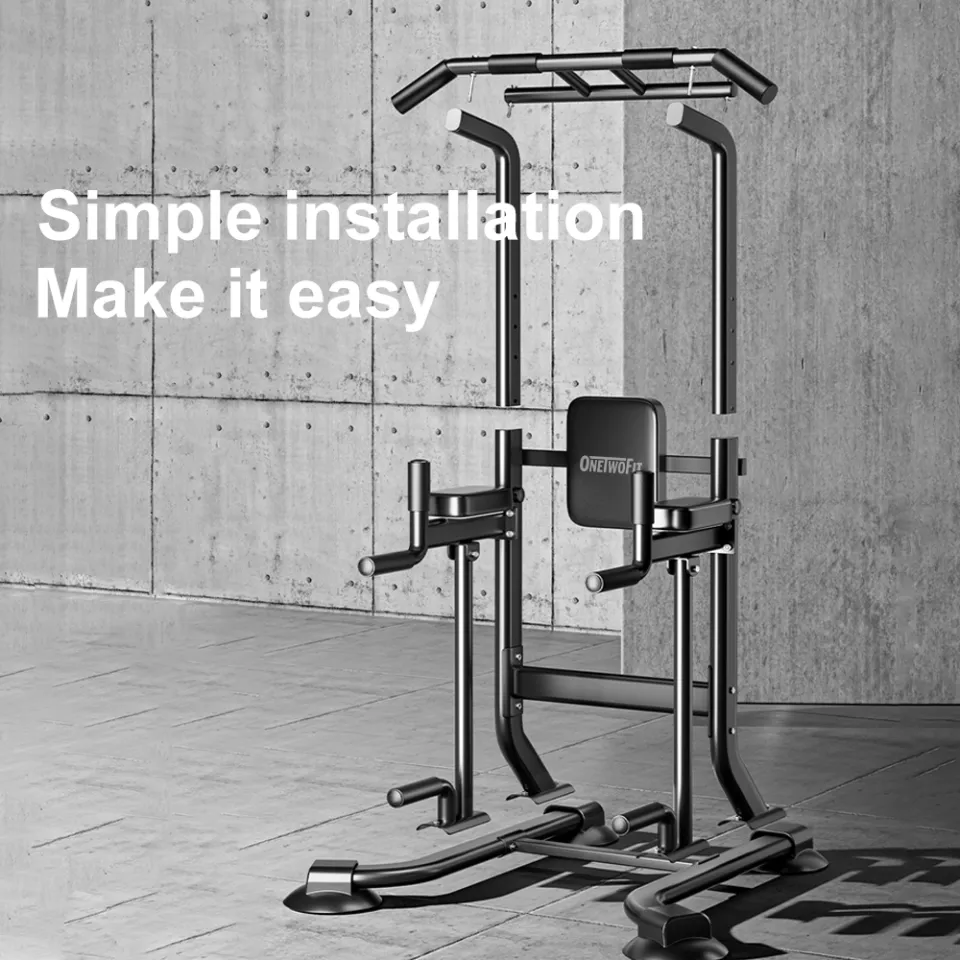 OneTwoFit Multifunctional Pull-Up Bar Station Adjustable Height