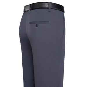 Mens Formal Pant Office Pants Plain Suit Pants Straight Cut Stretchable Elastic Loose Casual Long Trousers Non-ironing Business