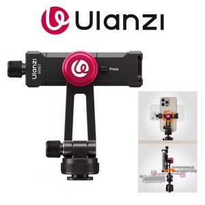Ulanzi MA61 Quick Clip Phone Holder Clamp Cold Shoe Base Tripod Mount for Smartphone Camera