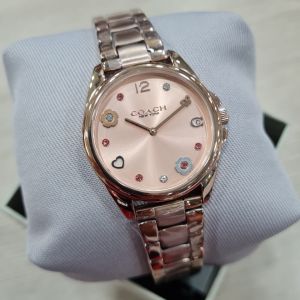 [Promo] Jam Tangan Wanita Coach 14504023 Greyson White Dial Rose Gold Stainless Steel Strap Original Garansi 2 Tahun [✔COD][100% Authentic]