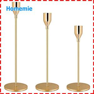 3Pcs Metal Taper Candle Holder Vintage Table Centerpieces Candle Stick Holder for Party Dinning Housewarming Gift