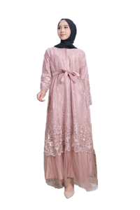 OOTD Premium Murah Lengan Panjang Gaun Maxi Gamis Wanita Muslim Perempuan Dewasa brukat gamis 2025 elegan mewah long dress