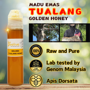 BEELIVE MADU TUALANG EMAS 100g/680g GOLDEN TUALANG RAW HONEY ORIGINAL 100%
