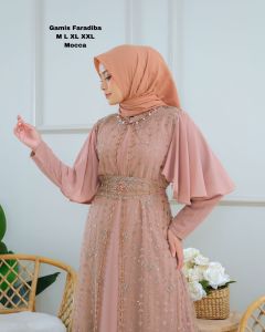 KEBAYA GAMIS FARADIBA PAYET CERUTY BEBYDOL CARDIGAN TULLE SAPTO GAMIS BUSUI PAYET CARDIGAN LEPAS PASANG