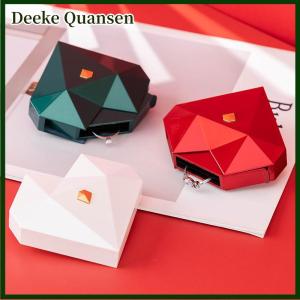 Deeke Hình Trái Tim Kim Cương Hộp Nhẫn Tự Động Pop-up Đề Nghị Bất Ngờ Hộp Nhẫn Trang Sức Hộp Lưu Trữ Cho Cô Gái Cưới Giáng Sinh Quà Tặng