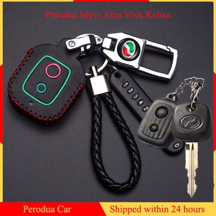 Perodua Alza Viva Kelisa Myvi Remote Key Leather Case Cover