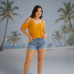 Jane Plus Size Cold Shoulder Blouse (XL-3XL) – Cotton Spandex Stretch Trendy Comfy Casual Chic Top
