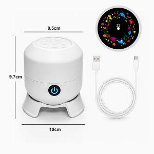Portable Rotating Projector Light Type C Rechargeable Bedroom Atmosphere Lamp 3 Scene Vibe Ocean Snowflake Snowman Adjustable Brightness Silent Operation For Children Sleep