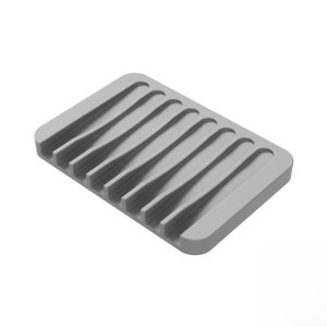 Soft Silicone Soap Dish Sloping Drain Design Kitchen Bathroom Plate Holder Tray Storage Drainable Soap Holder
