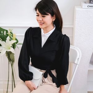 Atasan Fashion Wanita Terbaru Angelie Wrap Top / Angel Wrap Top Blouse