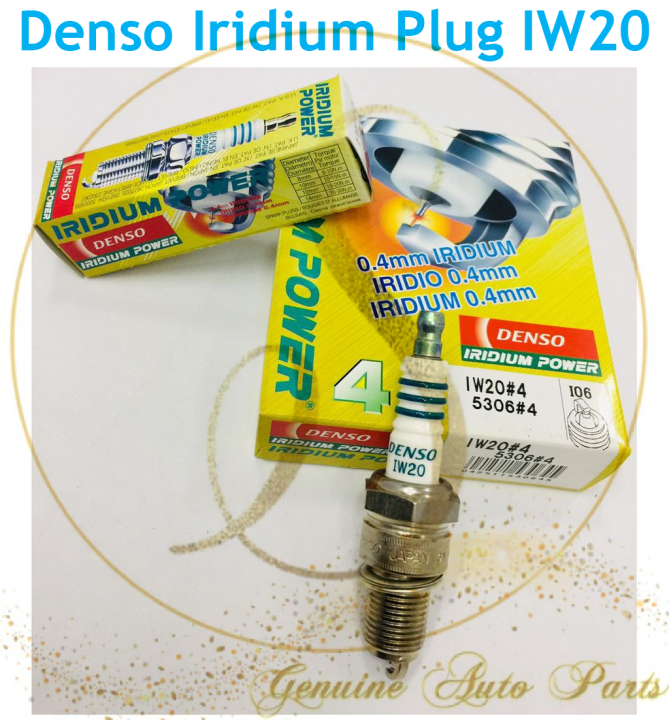 (100% ORIGINAL) IW20 DENSO IRIDIUM SPARK PLUG Kancil Wira Satria Iswar ...