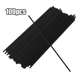 100PCS Black Rattan Reed Diffuser Sticks Replacement Fiber Essential Oil Stick