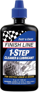 Finish Line 1-Step Bike Chain Cleaner and Lubricant 2-in-1 Bicycle Lube Oil for Cycling Maintenance and Rust Protection