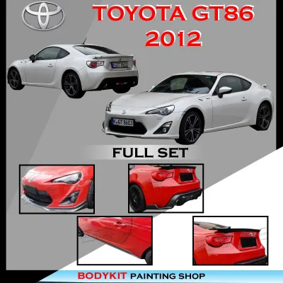 TOYOTA GT86 2012 FULLSET SKIRTING(FRONT SPLITTER SIDE SKIRTREAR SKIRT SPOILER)-MATERIAL PU GETAH BODYKIT