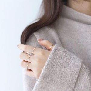 Nhẫn Bạc Nữ Trơn Mảnh Nhẫn Nữ Bạc 925 Tròn Trơn Nhẫn Bạc Cá Tính