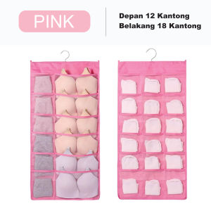 Gantungan pakaian dalam bra celana dalam gantung organizer underwears 2 sisi - 30 pouch