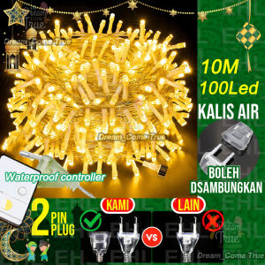 10Meter 100LED Raya hari lights Led Fairy String Lights Outdoor waterproof Fairy Lights 8 Modes Garland Lights For Hari Raya Decoration 2024