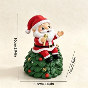 MUNCHX Chơi Saxophone Tượng ông già Noel Giáng sinh Ông già Noel hát Chân đế cây thông Noel Tượng ông già Noel biết hát Thời trang Màu đỏ và xanh rực rỡ cho dịp lễ. Đồ trang trí hình ông già Noel. Trang trí nhà cửa dịp Giáng sinh.