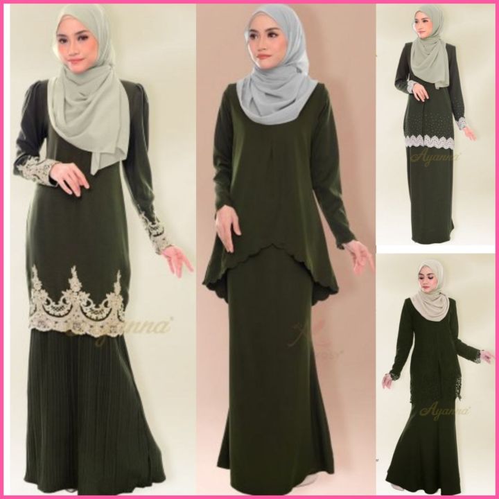 Baju kurung hot sale olive green