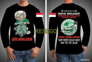 Kaos Panjang Sholawat Mafia: Sablon Plastisol & Bahan Cotton Combed 30s
