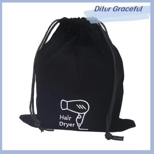 Ditur ไดร์เป่าผมมีเชือกผูกสำหรับจัดเก็บกระเป๋าใส่ไดร์เป่าผมจัดภาชนะใส่เครื่องเป่าผมเครื่องประดับโรงแรมกล่องผ้าฝ้ายอุปกรณ์เครื่องมือเป่าผม