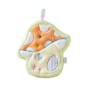 Soft Absorbent Coral Fleece Kitchen Towel Fun Mushroom Shape Handkerchief Wipe Rag Cloth Quickly Dry and Easy Hanging