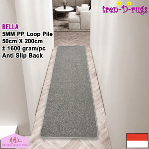 Tren-D-rugs Keset kaki polos panjang lorong dapur alas lantai anti slip 50 cm x 200 cm - NMs