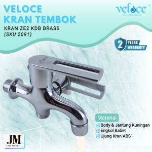 Veloce Stop Kran Cabang Shower Engkol Kamar Mandi Mesin Cuci Bahan Kuningan | 2091