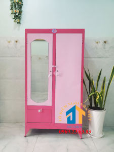 Tủ sắt quần áo cao 1m6 ngang 90cm nhiều màu có hộc và khóa kéo - Nội Thất Đại Thành