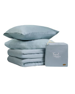 KAPAS LIVING | Fitted Bedsheet Set with Duvet Cover | TENCEL Reserve | 500TC | Single Super Single Q King S.King