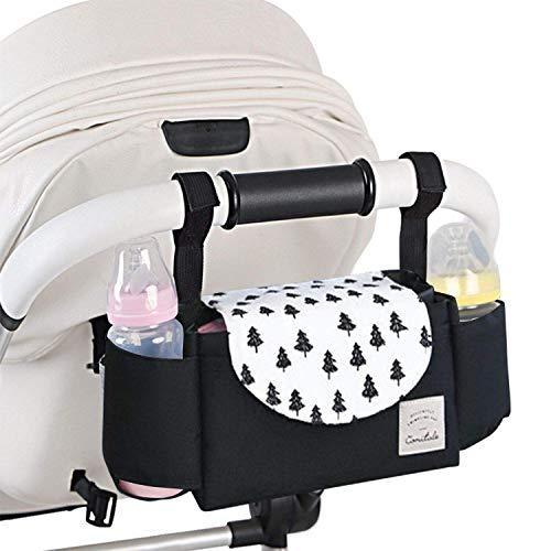 Smartconn Baby Stroller Organizer with Cup Holders and Diaper Bag