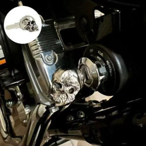Hmeme Kim Loại Skull Head Key Phụ Kiện Phổ Sửa Đổi Key Bìa Cho Xe Máy Cho Hầu hết Các Chìa Khóa