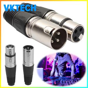 20pcs 3 Pin Microphone Audio Cable Plug 10 Male 10 Female Microphone Plug Audio Microphone Connector for Power Amplifier