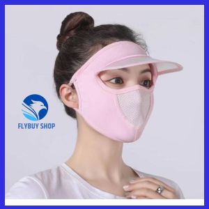 FLYBUY SHOP Women Thin Breathable Ice Silk Sunscreen Long Neck Full Face Mask UV Protection