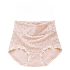 【OFFICIAL】Veimia High-waisted Breathable Lace Panties Soft High-Waist Breathable Lace Underwear For Women Anti-Buttock Pinch Stain Resistant