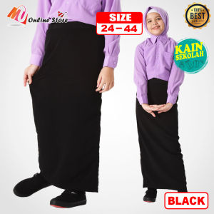 MU KAIN PENGAWAS SEKOLAH SUSUN BELAKANG / KAIN SEKOLAH HITAM & BIRU TUA / UNIFORM SEKOLAH RENDAH & MENENGAH