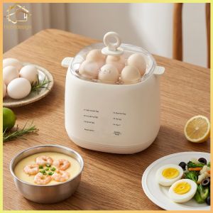 Small Multifunctional Egg Cooker with 4-Egg Capacity and Multiple Cooking Options