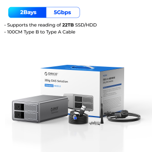 ORICO 5 Bay 3.5-inch Storage Hard Disk Cabinet Five Bay 110TB 7 RAID SATA3.0 5Gbps Enterprise Data Security Mamt Efficient Heat Dissipation