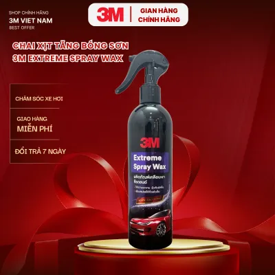 Chai xịt phủ dưỡng làm sạch và tạo bóng nhanh cho bề mặt sơn ôtô xe ô tô và xe máy 3M 39034E - Extreme wax