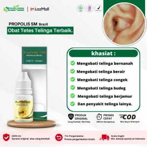 Propolis Obat Tetes Telinga Bernanah Congek Berair Curek Bernanah - Keluar Cairan Kuning Di Telinga Sakit Telinga Telinga BerairTelinga Berair Sakit Telinga Telinga Berdengung Telinga Berdenging Telinga Kurang Dengar Propolis SM Asli 100% Original