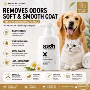 Dog & Cat Grooming Shampoo 360ml | All-in-One Pet Shampoo | Deodorizing & Soft Coat Care | Gentle Daily Wash