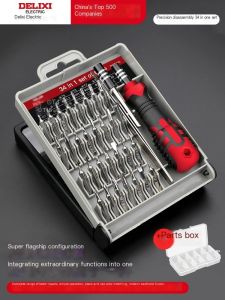 DELIXI Precision Screwdriver Set Magnetic Multi Bits Phone Laptop Watch Repair Tool Kit