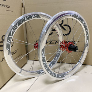 SILVEROCK SR40 Alloy Wheels 451 20" 1 1/8 406 Rim V Brake 4cm Aero High Profile 74mm 100mm 130mm for Fnhon Blast Storm Tornado Folding Bike Minivelo Bicycle Wheelset Shiny Silver